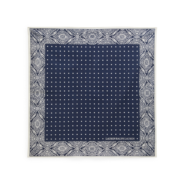 Navy Polka-Dot Cotton Bandanna Lauren 2