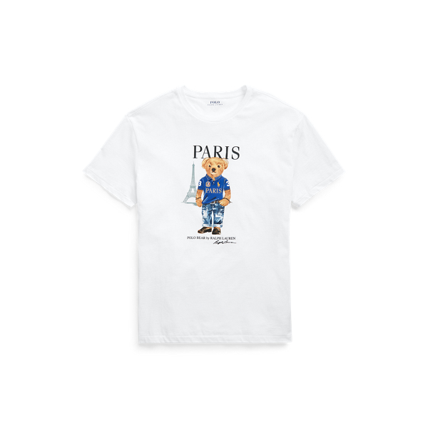 Custom Slim Fit Paris Bear T-Shirt Polo Ralph Lauren em 1