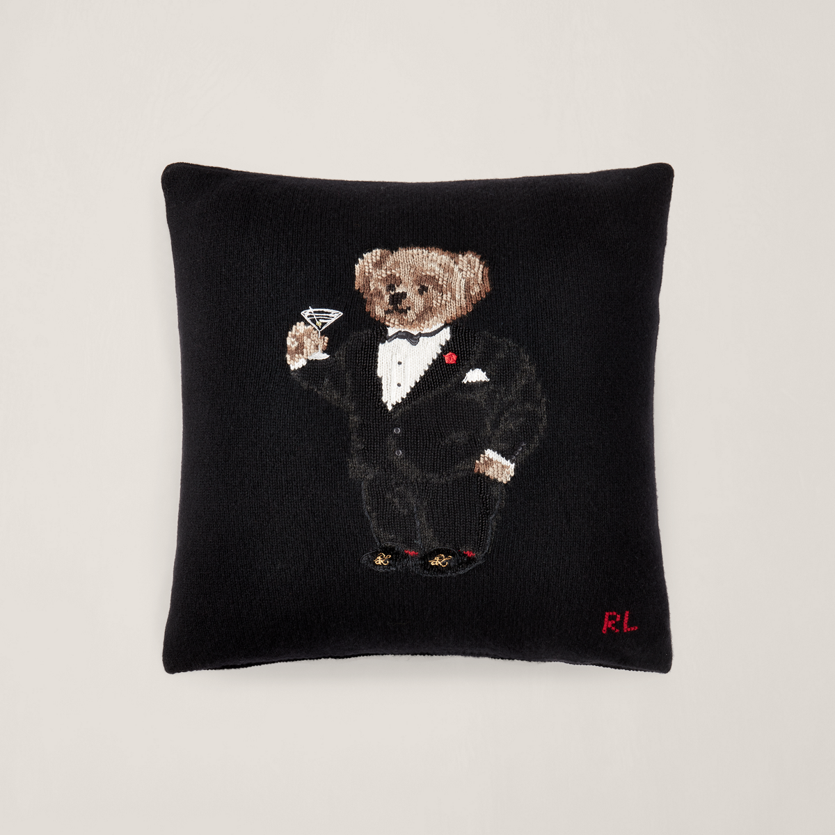 Polo Ralph Lauren Polo Bear Throw Pillow 18 x factory 18 Navy New