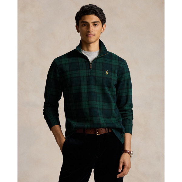 Blackwatch Plaid Plaid Estate-Rib Pullover Polo Ralph Lauren for winter 1