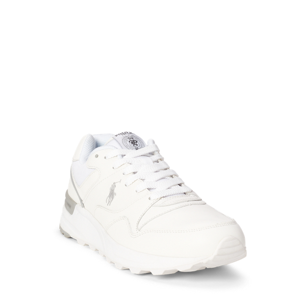 White Trackster 100 Leather Trainer Polo Sport 2