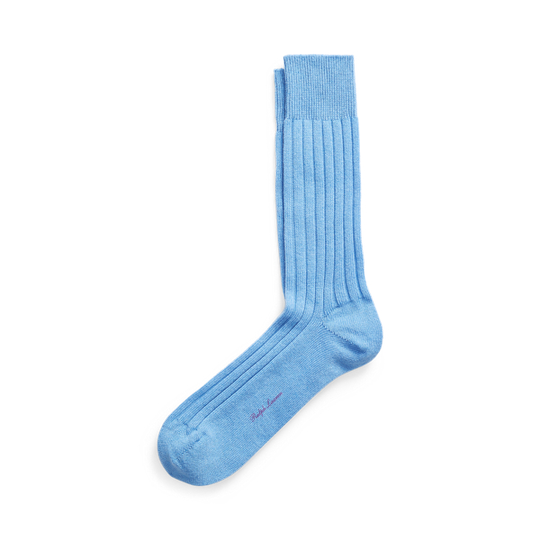 Ribbed Cashmere-Blend Dress Socks