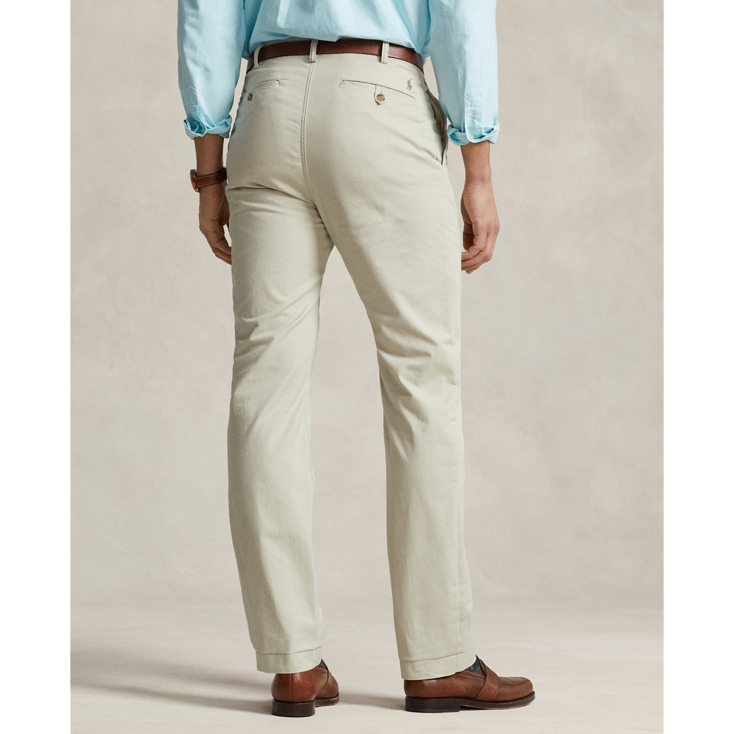Мужские брюки Ralph Lauren Bedford Classic Fit Chino, цвет: Серо-бежевый — фото 2