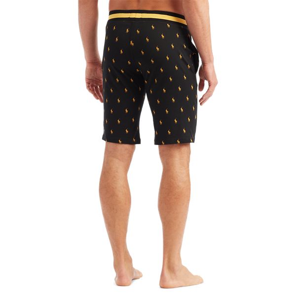 Polo Black Gold Aopp Slim Cotton Jersey Sleep Short Polo Ralph Lauren 3