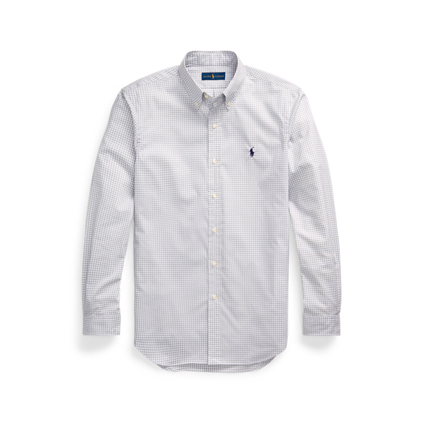Custom Fit Plaid Poplin Shirt