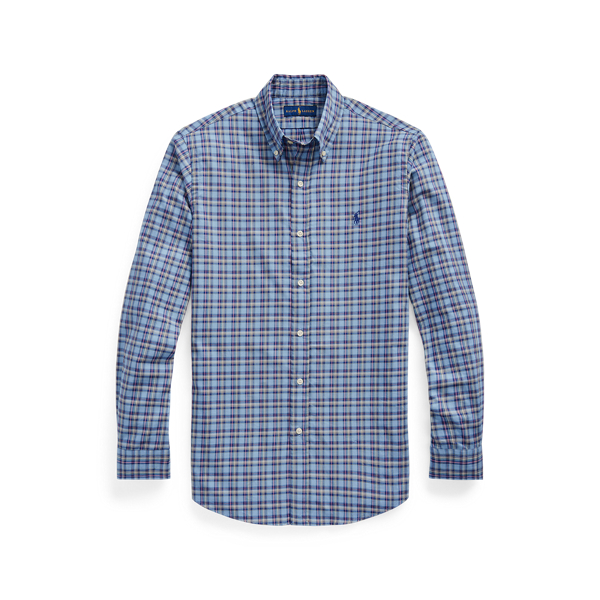 Custom Fit Checked Twill Shirt