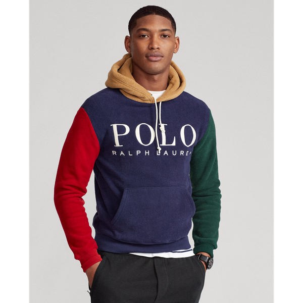 Logo Embroidered Fleece Hoodie for Men Ralph Lauren UK