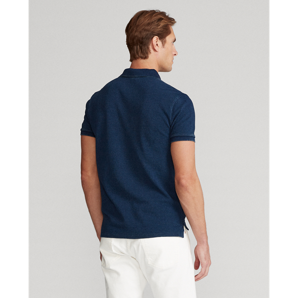 Dark Indigo Custom Slim Fit Mesh Polo Shirt Polo Ralph Lauren 5