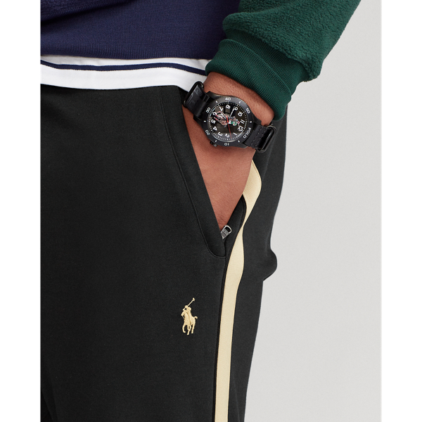 Cotton Interlock Track Pant Polo Ralph Lauren in Black 6
