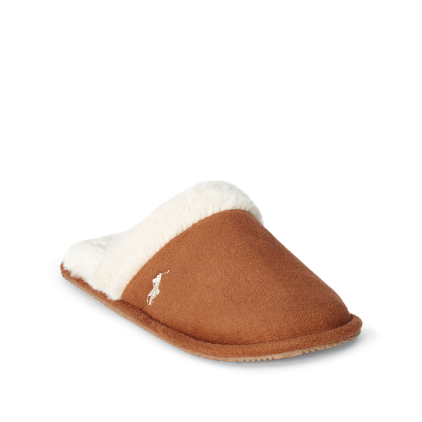 Pale Russet Faux-Suede Slipper Polo Ralph Lauren 2
