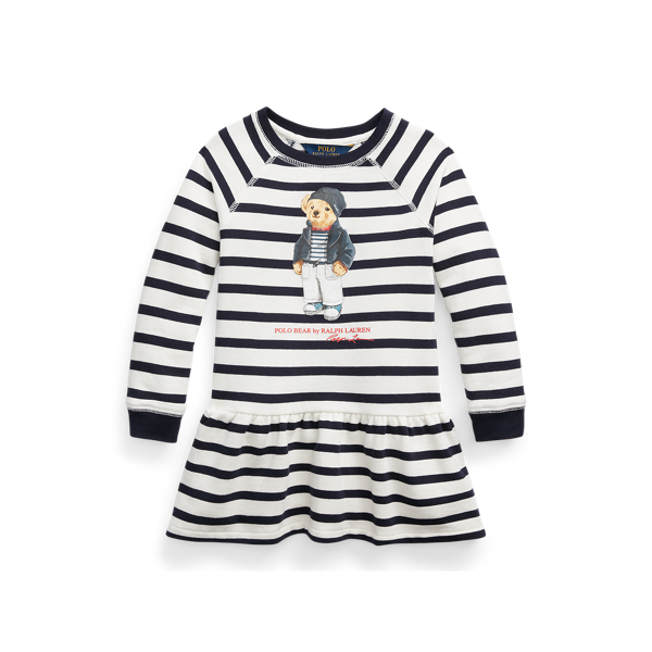 Polo Bear Cotton Fleece Dress