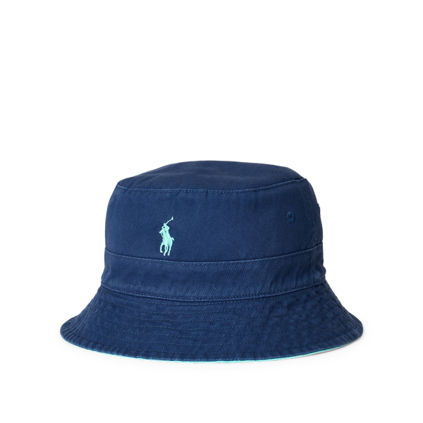 Boathouse Navy/Clr Blck M Reversible Cotton Twill Bucket Hat Polo Ralph Lauren 3