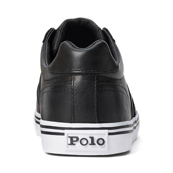 Black Hanford Leather Trainer Polo Ralph Lauren 3