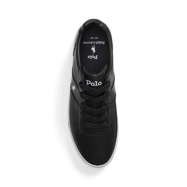 Black Hanford Leather Trainer Polo Ralph Lauren 4