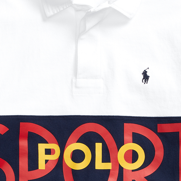 White Custom Slim Fit Polo Rugby Shirt Polo Ralph Lauren 4