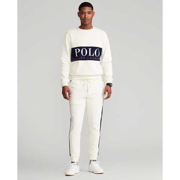 Sweat &agrave; monogramme en molleton Polo Ralph Lauren en Parchment Cream 4