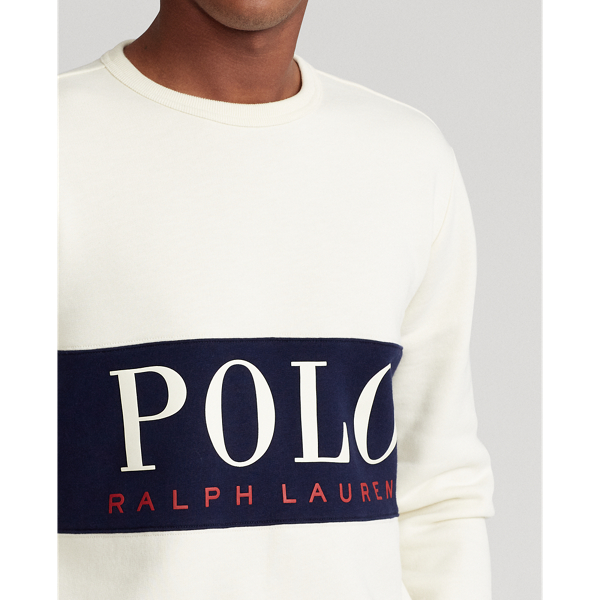 Sweat &agrave; monogramme en molleton Polo Ralph Lauren en Parchment Cream 6