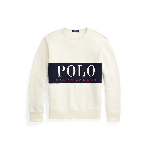 Sweat &agrave; monogramme en molleton Polo Ralph Lauren en Parchment Cream 2