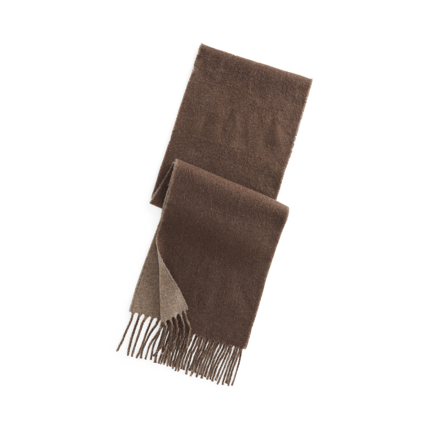 Мужской шарф Ralph Lauren Reversible Wool-Blend, цвет: Коричневый меланжевый — фото 1