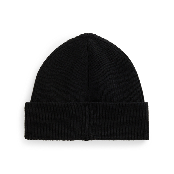 Black Polo Bear Rib-Knit Beanie Polo Ralph Lauren 2