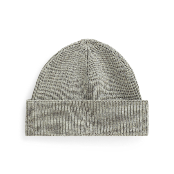 Andover Heather Polo Bear Rib-Knit Beanie Polo Ralph Lauren 2