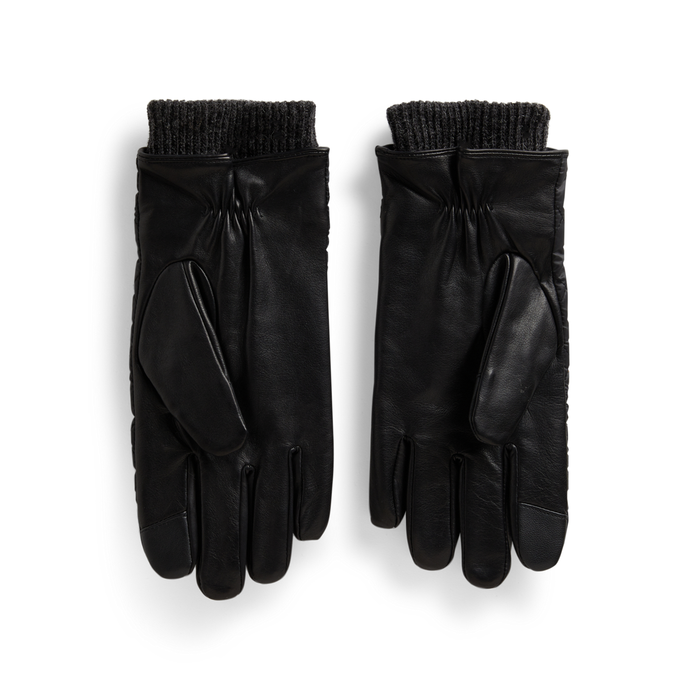 Мужские перчатки Ralph Lauren Quilted Touch Screen Field Gloves, цвет: Чёрный — фото 1