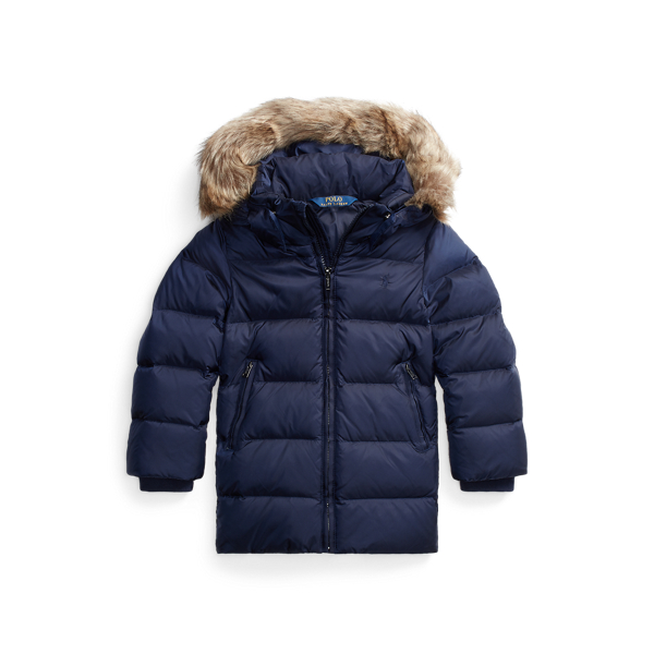 Casaco acolchoado penas pele artificial Girls 1.5-6.5 Years em 1