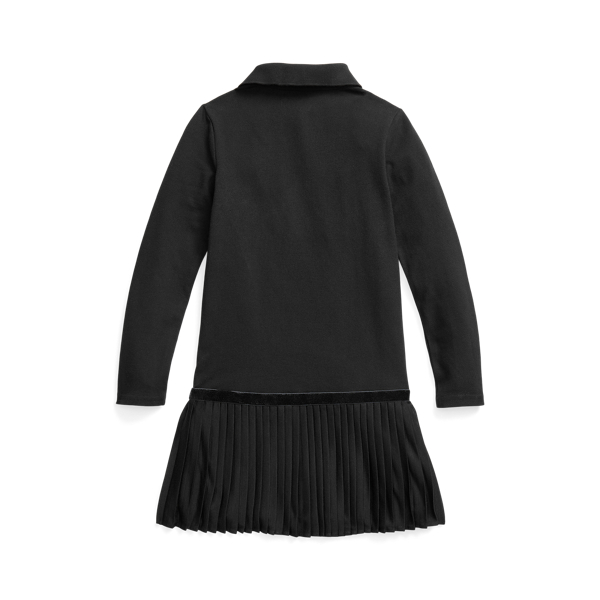 Polo-Faltenkleid aus Stretchpiqu&eacute; Girls 1.5-6.5 Years in Schwarz 2