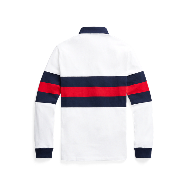 Classic Oxford White Mult Custom Slim Fit Striped Rugby Shirt Polo Ralph Lauren 2
