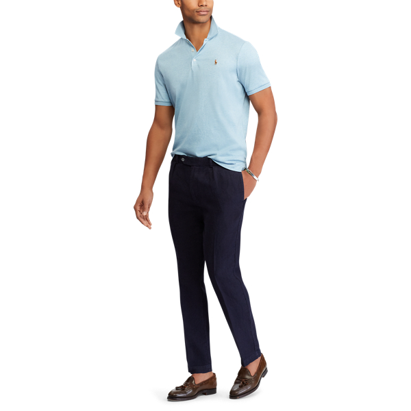 Modern Blue Heather Custom Slim Fit Soft Cotton Polo Shirt Polo Ralph Lauren 3