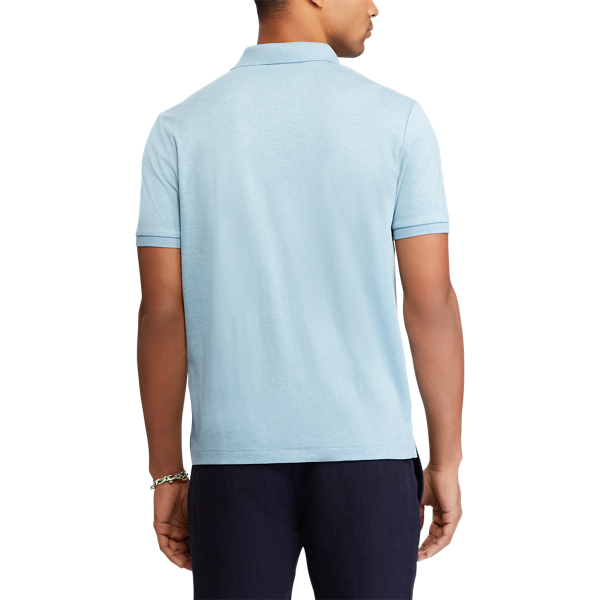 Modern Blue Heather Custom Slim Fit Soft Cotton Polo Shirt Polo Ralph Lauren 5