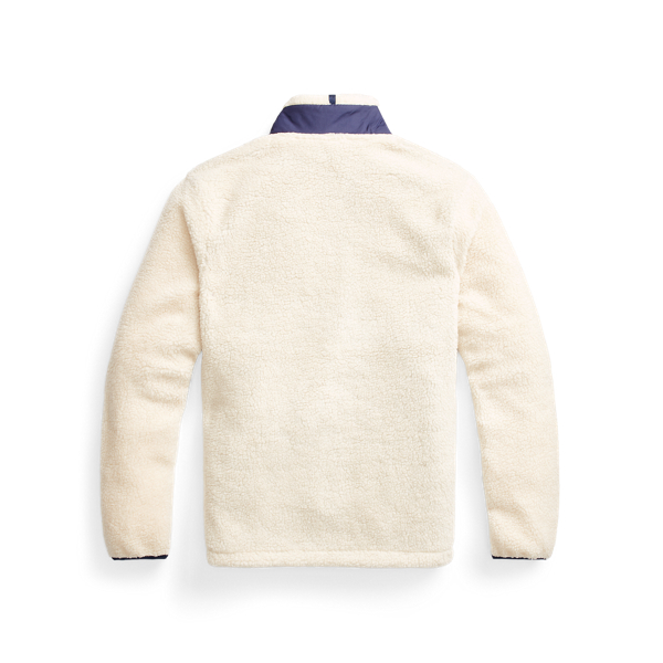 Natural/Refined Navy Fleece Mockneck Jacket Polo Ralph Lauren 2