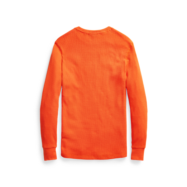 Dusk Orange Waffle-Knit Cotton Crewneck Polo Ralph Lauren 2