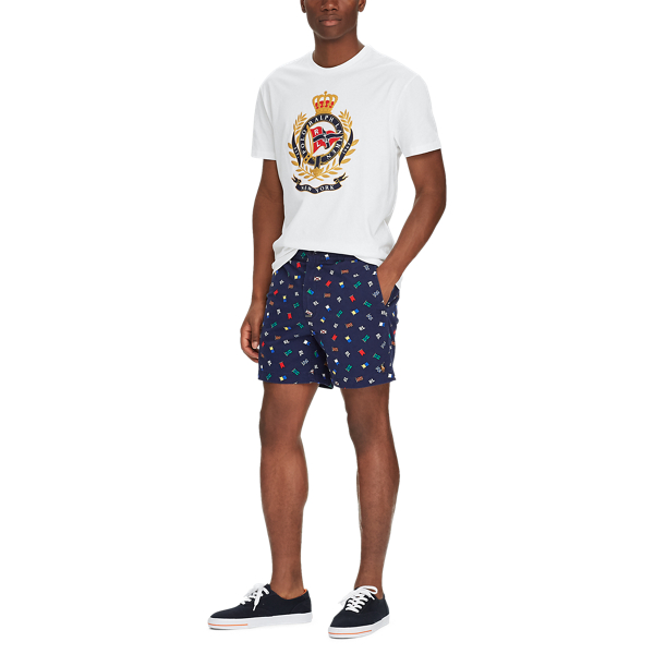 White Classic Fit Cotton Graphic T-Shirt Polo Ralph Lauren 3