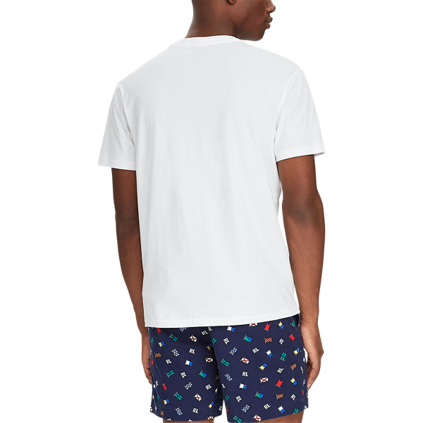 White Classic Fit Cotton Graphic T-Shirt Polo Ralph Lauren 5