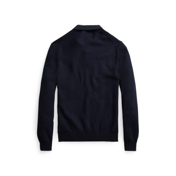 Hunter Navy Cotton Mesh Polo-Collar Jumper Polo Ralph Lauren 2