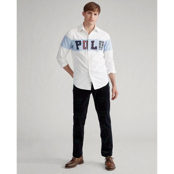 4280 Bsr White Slim Fit Logo Oxford Shirt Polo Ralph Lauren 3