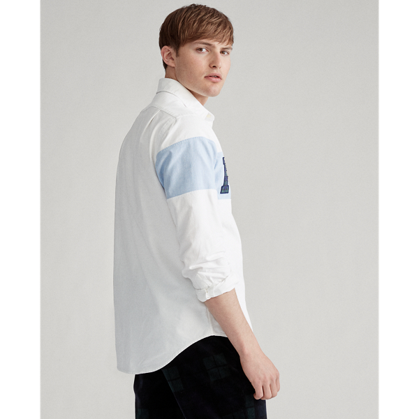 4280 Bsr White Slim Fit Logo Oxford Shirt Polo Ralph Lauren 4