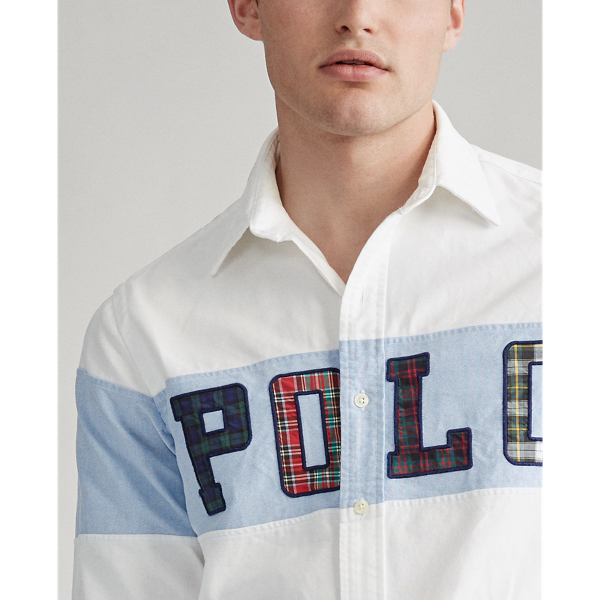 4280 Bsr White Slim Fit Logo Oxford Shirt Polo Ralph Lauren 5