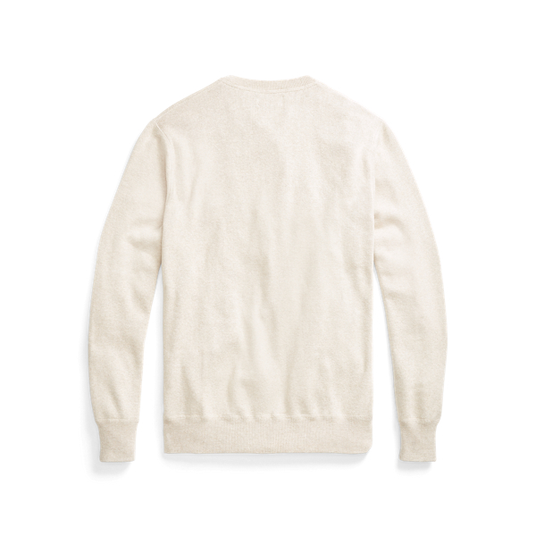 Oatmeal Heather Cotton Crewneck Jumper Polo Ralph Lauren 2