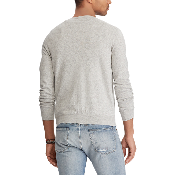 Andover Heather Slim Fit Cotton V-Neck Jumper Polo Ralph Lauren 4