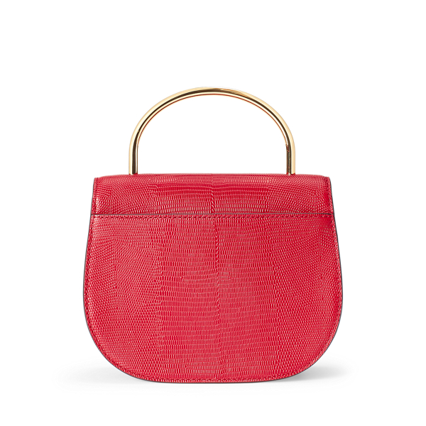 RL Red Medium Faux-Lizard Crossbody Lauren 3