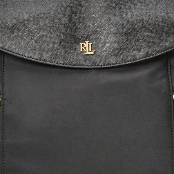 Black Nylon Medium Convertible Backpack Lauren 6