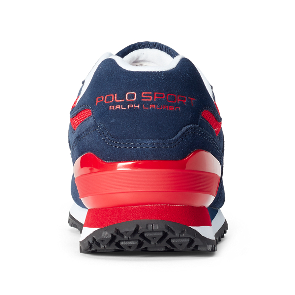 Newport Navy/Red Slaton Suede Trainer Polo Sport 3