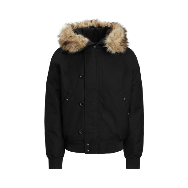 Chaqueta de plum&oacute;n con ribete de pelo