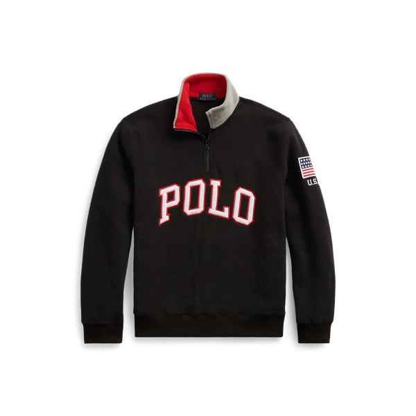 Black Polo Quarter-Zip Sweatshirt Polo Ralph Lauren 2