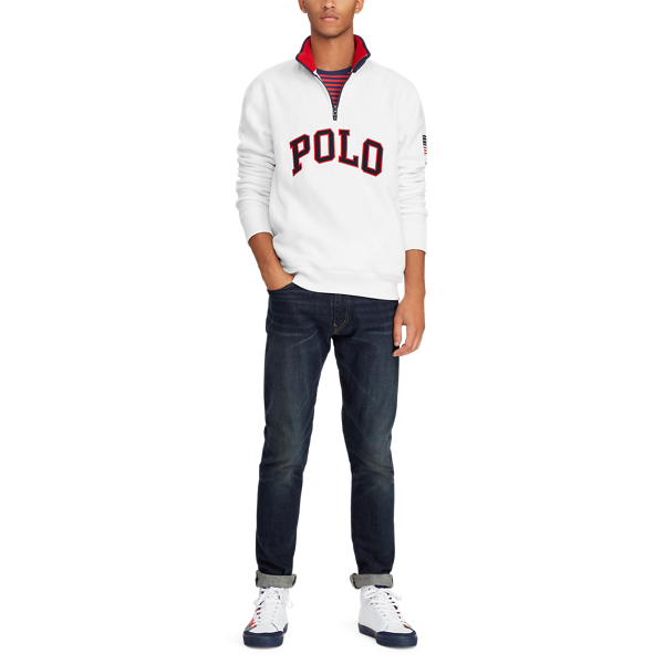 White Polo Quarter-Zip Sweatshirt Polo Ralph Lauren 3