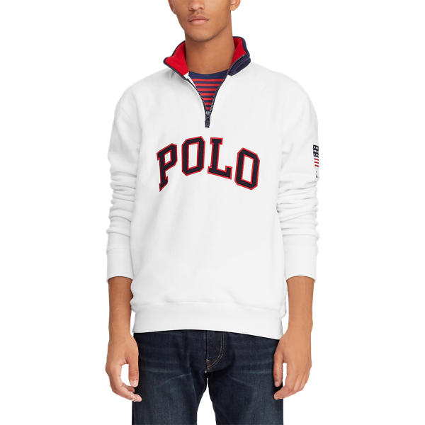 White Polo Quarter-Zip Sweatshirt Polo Ralph Lauren 4