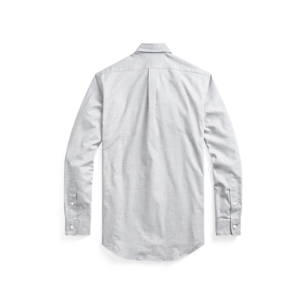 Light Grey Heather Custom Fit Twill Shirt Polo Ralph Lauren 2