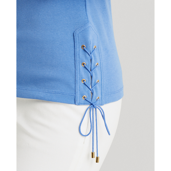 Captain Blue Stretch Cotton Boatneck Top Lauren 6